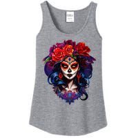 De Los Muertos La Catrina Day Of The Dead Sugar Skull Ladies Essential Tank