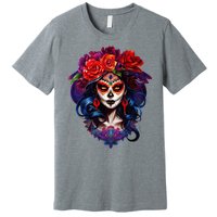 De Los Muertos La Catrina Day Of The Dead Sugar Skull Premium T-Shirt