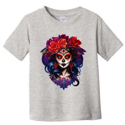 De Los Muertos La Catrina Day Of The Dead Sugar Skull Toddler T-Shirt