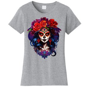 De Los Muertos La Catrina Day Of The Dead Sugar Skull Women's T-Shirt