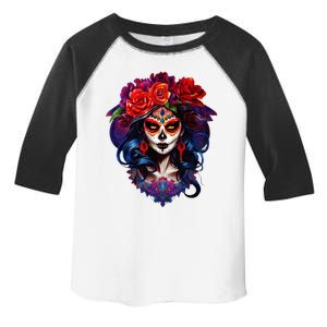 De Los Muertos La Catrina Day Of The Dead Sugar Skull Toddler Fine Jersey T-Shirt