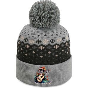 De Los Muertos La Catrina Day Of The Dead Sugar Skull Women The Baniff Cuffed Pom Beanie