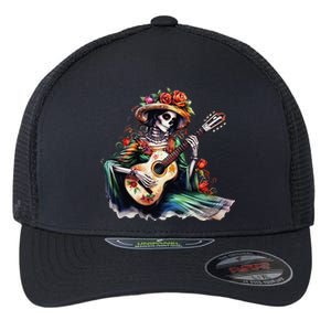 De Los Muertos La Catrina Day Of The Dead Sugar Skull Women Flexfit Unipanel Trucker Cap