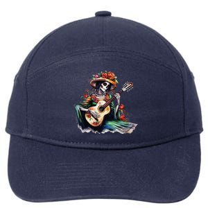 De Los Muertos La Catrina Day Of The Dead Sugar Skull Women 7-Panel Snapback Hat