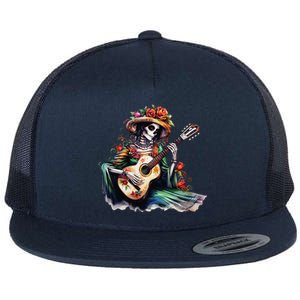 De Los Muertos La Catrina Day Of The Dead Sugar Skull Women Flat Bill Trucker Hat