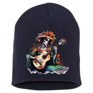 De Los Muertos La Catrina Day Of The Dead Sugar Skull Women Short Acrylic Beanie