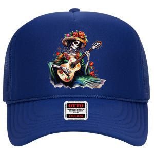 De Los Muertos La Catrina Day Of The Dead Sugar Skull Women High Crown Mesh Back Trucker Hat