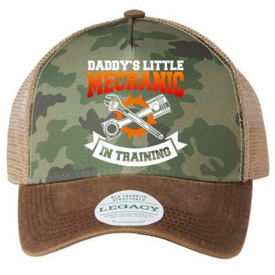 Daddy's Little Mechanic In Training Automotive Technician Cool Gift Legacy Tie Dye Trucker Hat