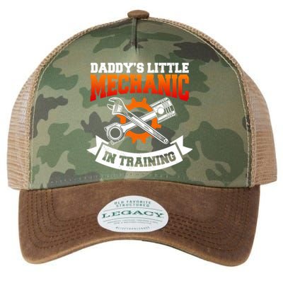 Daddy's Little Mechanic In Training Automotive Technician Cool Gift Legacy Tie Dye Trucker Hat