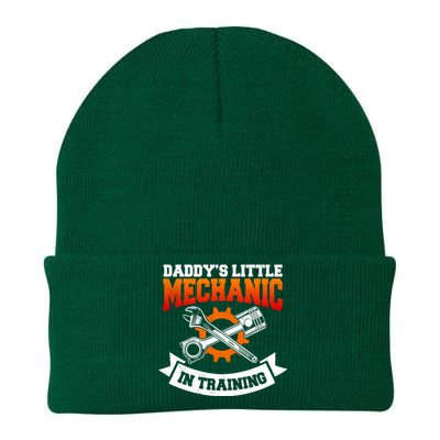 Daddy's Little Mechanic In Training Automotive Technician Cool Gift Knit Cap Winter Beanie