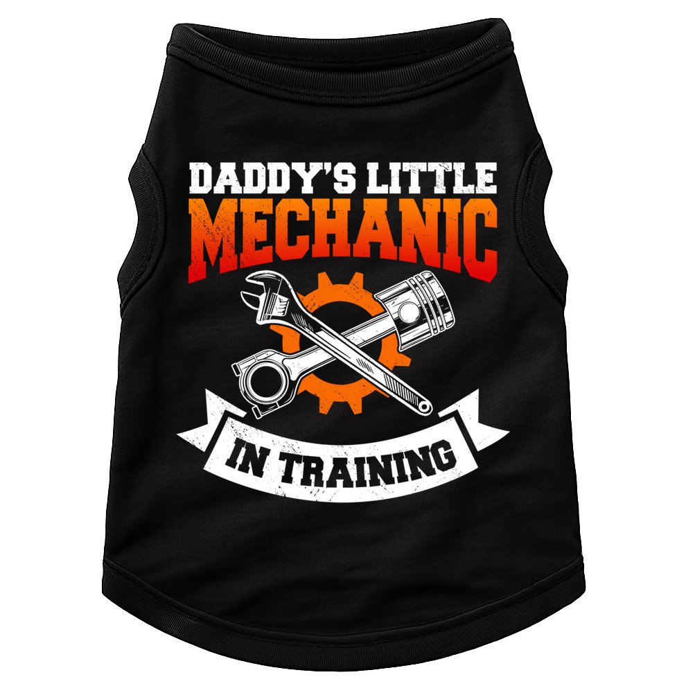 Daddy's Little Mechanic In Training Automotive Technician Cool Gift Doggie Tank