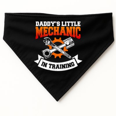 Daddy's Little Mechanic In Training Automotive Technician Cool Gift USA-Made Doggie Bandana