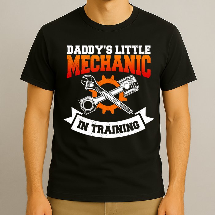 Daddy's Little Mechanic In Training Automotive Technician Cool Gift T-Shirt