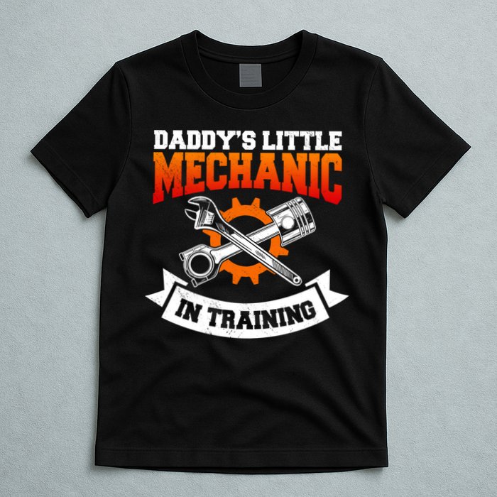 Daddy's Little Mechanic In Training Automotive Technician Cool Gift T-Shirt