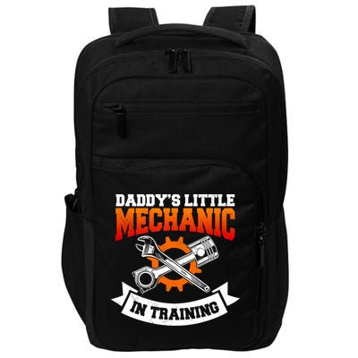 Daddy's Little Mechanic In Training Automotive Technician Cool Gift Impact Tech Backpack