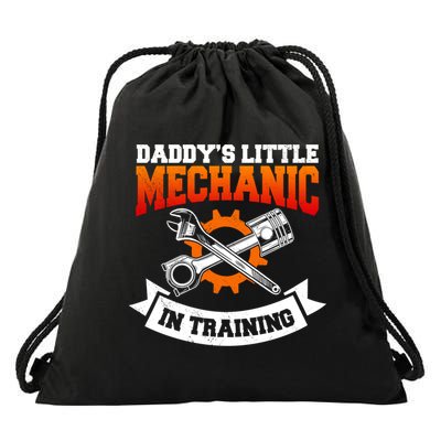 Daddy's Little Mechanic In Training Automotive Technician Cool Gift Drawstring Bag