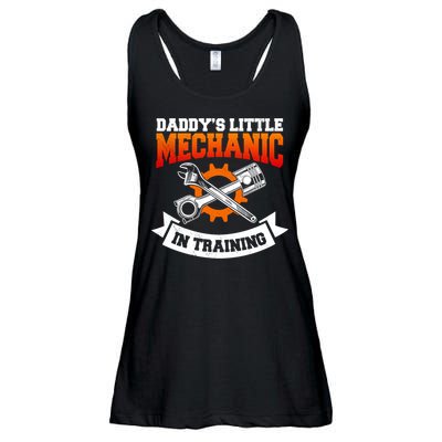Daddy's Little Mechanic In Training Automotive Technician Cool Gift Ladies Essential Flowy Tank