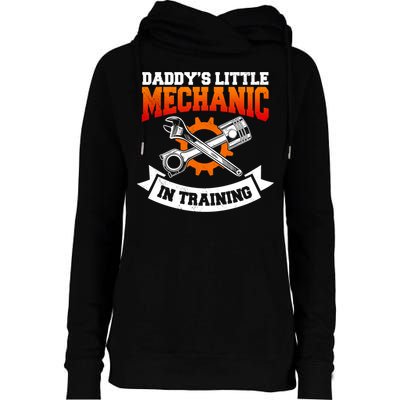 Daddy's Little Mechanic In Training Automotive Technician Cool Gift Womens Funnel Neck Pullover Hood