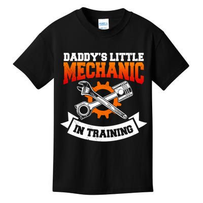 Daddy's Little Mechanic In Training Automotive Technician Cool Gift Kids T-Shirt