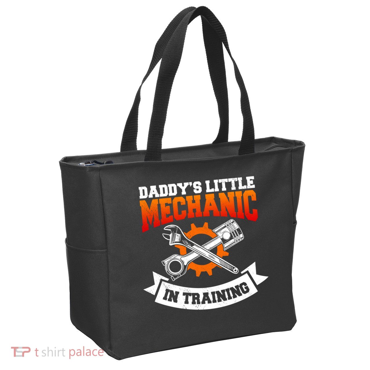 Daddy's Little Mechanic In Training Automotive Technician Cool Gift Zip Tote Bag