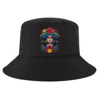 De Los Muertos La Catrina Sugar Skull Day Of The Dead Cool Comfort Performance Bucket Hat