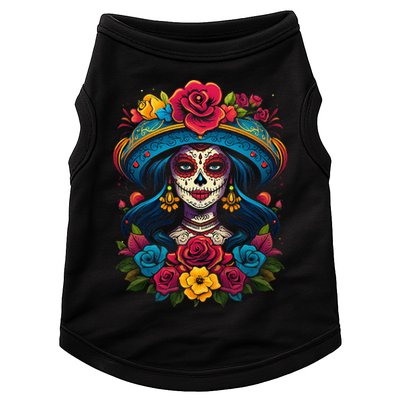 De Los Muertos La Catrina Sugar Skull Day Of The Dead Doggie Tank