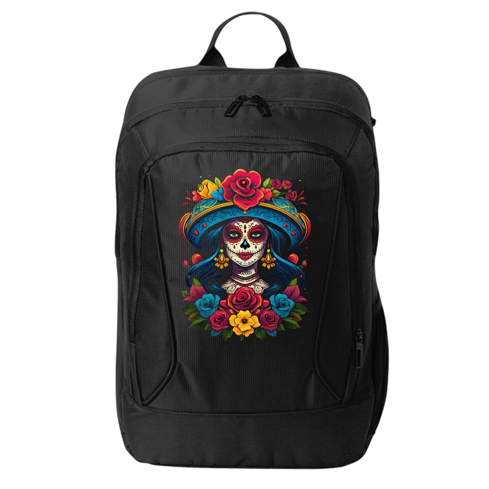 De Los Muertos La Catrina Sugar Skull Day Of The Dead City Backpack