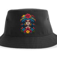 De Los Muertos La Catrina Sugar Skull Day Of The Dead Sustainable Bucket Hat