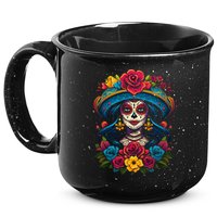 De Los Muertos La Catrina Sugar Skull Day Of The Dead 15oz Campfire Ceramic Mug