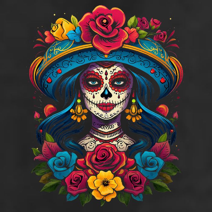 De Los Muertos La Catrina Sugar Skull Day Of The Dead 15oz Campfire Ceramic Mug