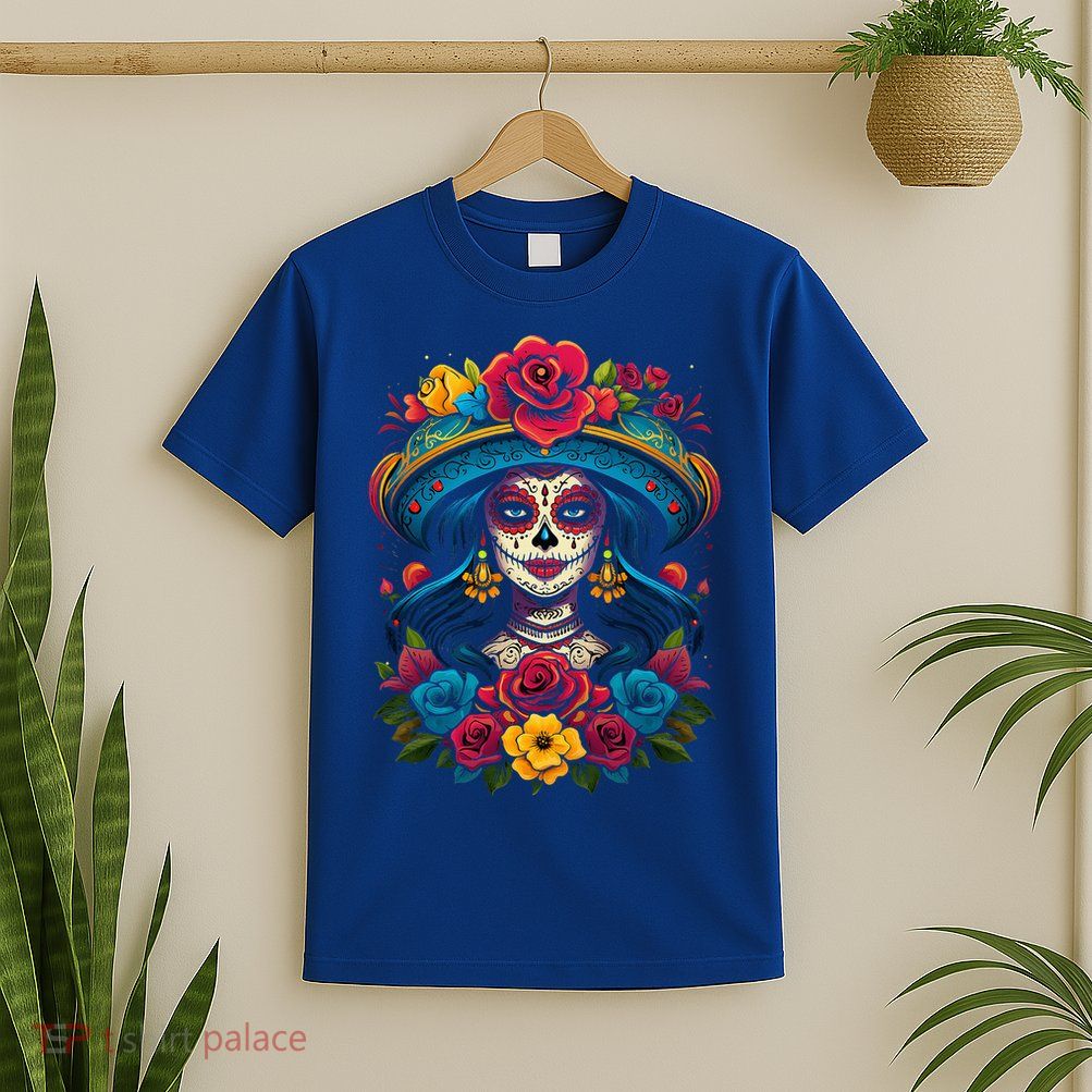 De Los Muertos La Catrina Sugar Skull Day Of The Dead T-Shirt