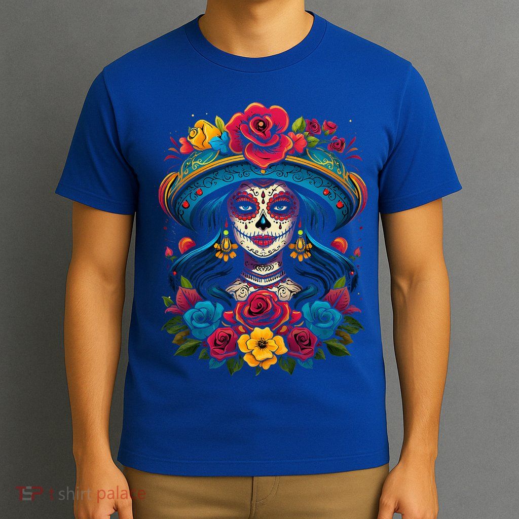 De Los Muertos La Catrina Sugar Skull Day Of The Dead T-Shirt