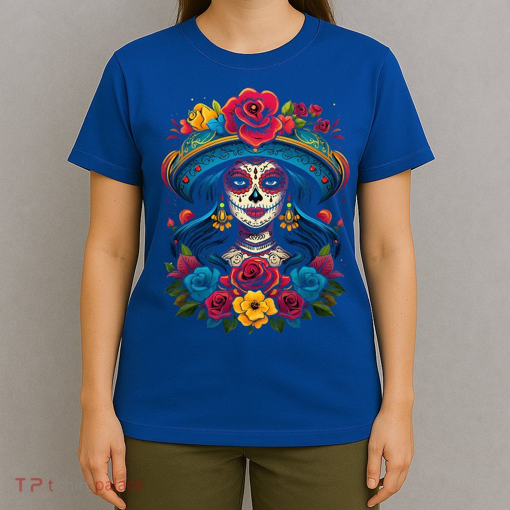 De Los Muertos La Catrina Sugar Skull Day Of The Dead T-Shirt