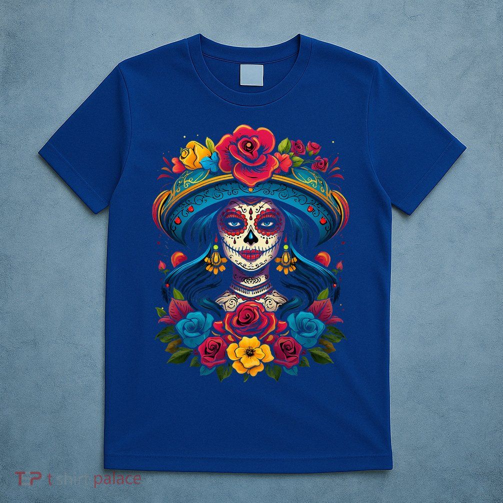 De Los Muertos La Catrina Sugar Skull Day Of The Dead T-Shirt