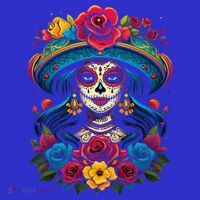 De Los Muertos La Catrina Sugar Skull Day Of The Dead T-Shirt