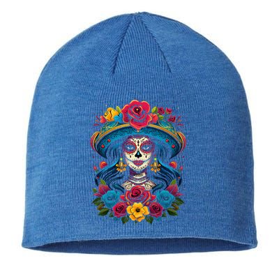 De Los Muertos La Catrina Sugar Skull Day Of The Dead Sustainable Beanie