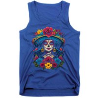 De Los Muertos La Catrina Sugar Skull Day Of The Dead Tank Top