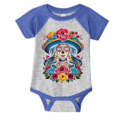 De Los Muertos La Catrina Sugar Skull Day Of The Dead Infant Baby Jersey Bodysuit