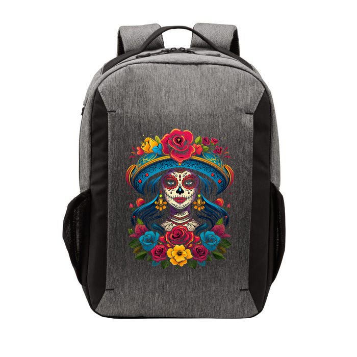 De Los Muertos La Catrina Sugar Skull Day Of The Dead Vector Backpack