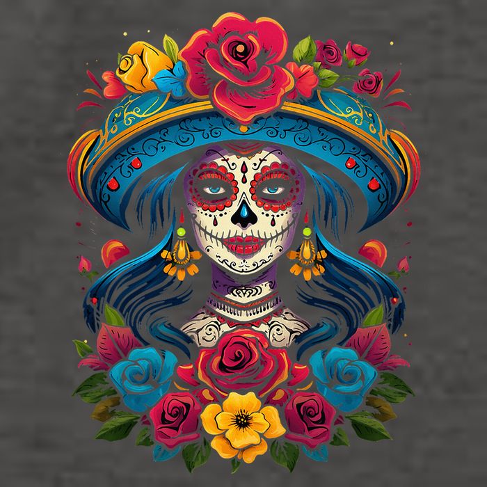 De Los Muertos La Catrina Sugar Skull Day Of The Dead Vector Backpack