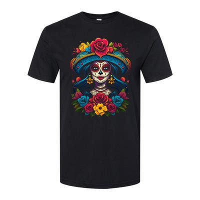 De Los Muertos La Catrina Sugar Skull Day Of The Dead Softstyle CVC T-Shirt