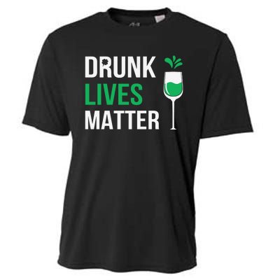 Drink Lives Matter Funny Patricks Day Cooling Performance Crew T-Shirt