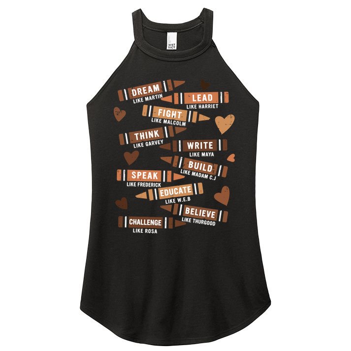 Dream Like Martin Cool Gift Black History Leaders African Great Gift Women's Perfect Tri Rocker Tank