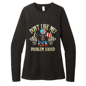 Dont Like Me F Ck Off Problemsolved Funny Skull Grim Reaper Womens CVC Long Sleeve Shirt