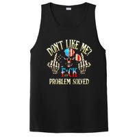 Dont Like Me F Ck Off Problemsolved Funny Skull Grim Reaper PosiCharge Competitor Tank