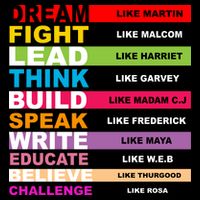 Dream Like Martin Fight Like Malcom Black History Month Flexfit Unipanel Trucker Cap