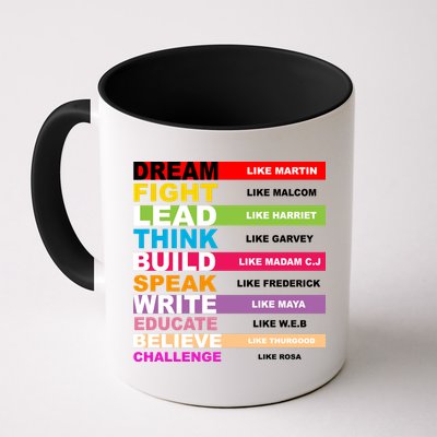 Dream Like Martin Fight Like Malcom Black History Month Mug