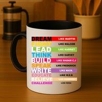 Dream Like Martin Fight Like Malcom Black History Month Mug