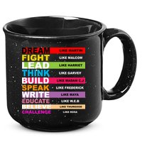 Dream Like Martin Fight Like Malcom Black History Month 15oz Campfire Ceramic Mug