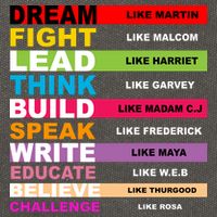 Dream Like Martin Fight Like Malcom Black History Month Cotton Canvas Backpack